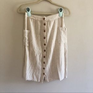 Ellison beige knee length skirt